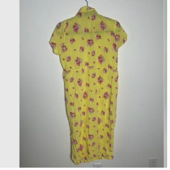 Vintage Tie Back Floral Flower Picnic Summer Vaca Girly Coquette Cottage Dress - Picture 4 of 5